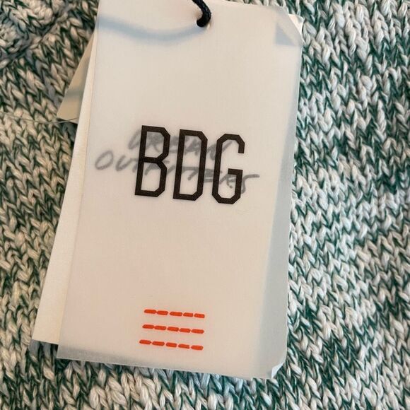 BDG Urban Outfitters Clark Crewneck Sweater Heather Green White M - Picture 4 of 9